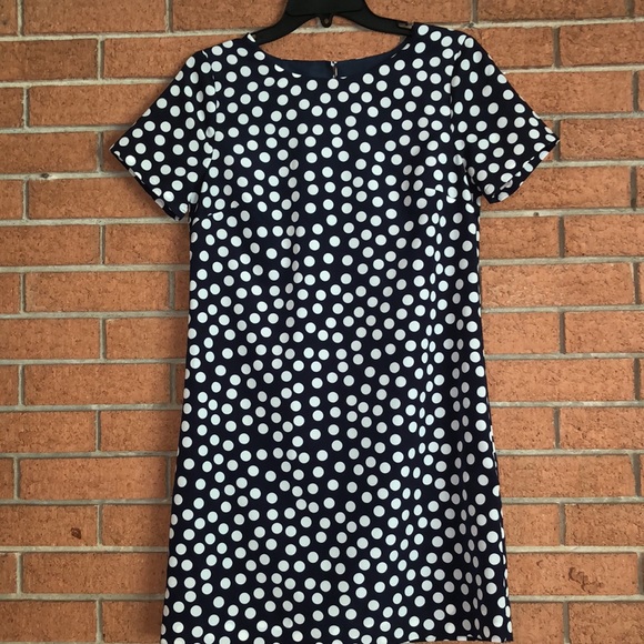 🪡J. CREW FACTORY 🪡POLKADOT CLASSIC SHIFT DRESS🪡 - Picture 4 of 8